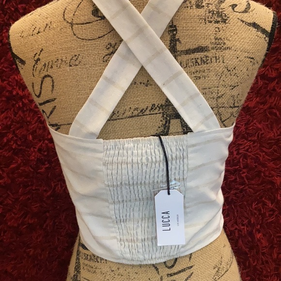 NWT Lucca Couture Emery Button  Crop Cami. Medium. - Picture 3 of 10